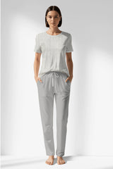 Woman Polyviscon InkWave Pocket Detail Pyjama Set - ROTASYON - Image 1
