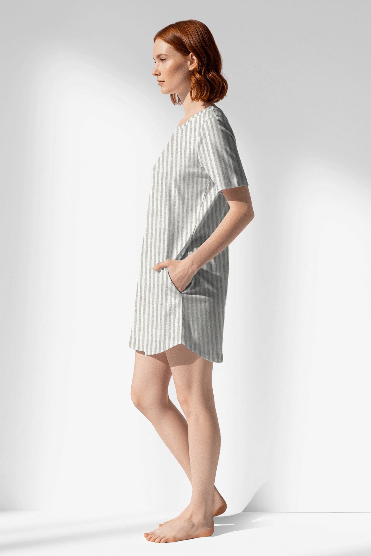Woman Polyviscon InkWave Pocket Detail Tunic - ROTASYON - Image 2