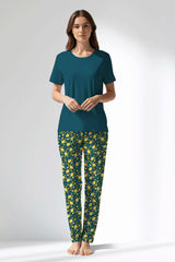 Woman Polyviscon Sunrise Pyjama Set - 19-4526 - Image 1