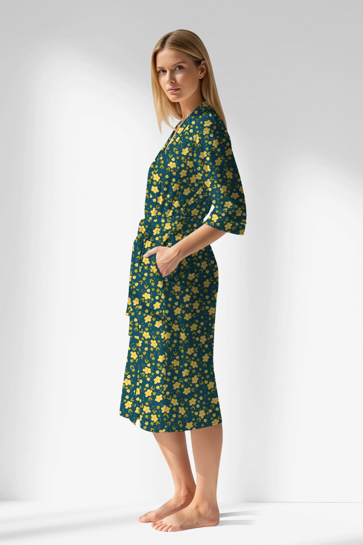 Woman Polyviscon Sunrise Dressing Gown - ROTASYON - Image 2