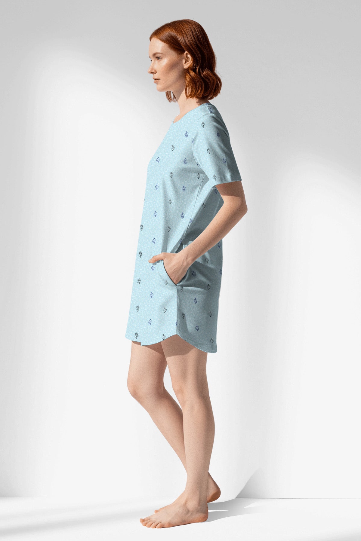 Woman Polyviscon Arvelin Pocket Detail Tunic - ROTASYON - Image 2