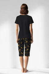 Woman Polyviscon Floryn Capri Set - METRAJ ZEMIN - Image 3