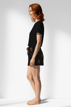 Woman Polyviscon Iralea Short Set - B-METRAJ ZEMIN - Image 2