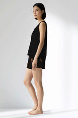 Woman Polyviscon Iralea Thick Strap Short Set - B-METRAJ ZEMIN - Image 2