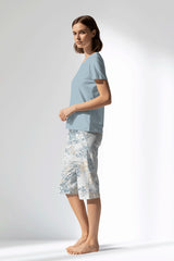 Woman Polyviscon Livora Capri Set - METRAJ MAVİ - Image 2