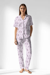 Woman Polyviscon Lunaris Buttoned Pyjama Set - ROTASYON - Image 1