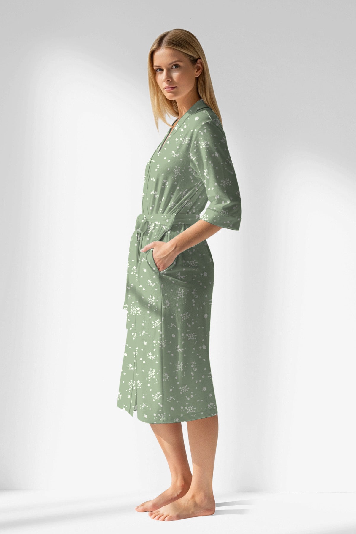 Woman Polyviscon Mirale Dressing Gown - ROTASYON - Image 2