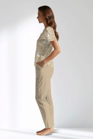 Woman Polyviscon Orlena Buttoned Collar Pyjama Set - ROTASYON - Image 2
