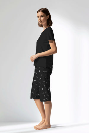 Woman Polyviscon Ritmica Capri Set - METRAJ ZEMIN - Image 2