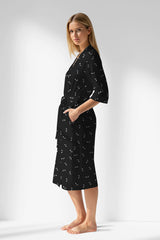 Woman Polyviscon Ritmica Dressing Gown - ROTASYON - Image 2