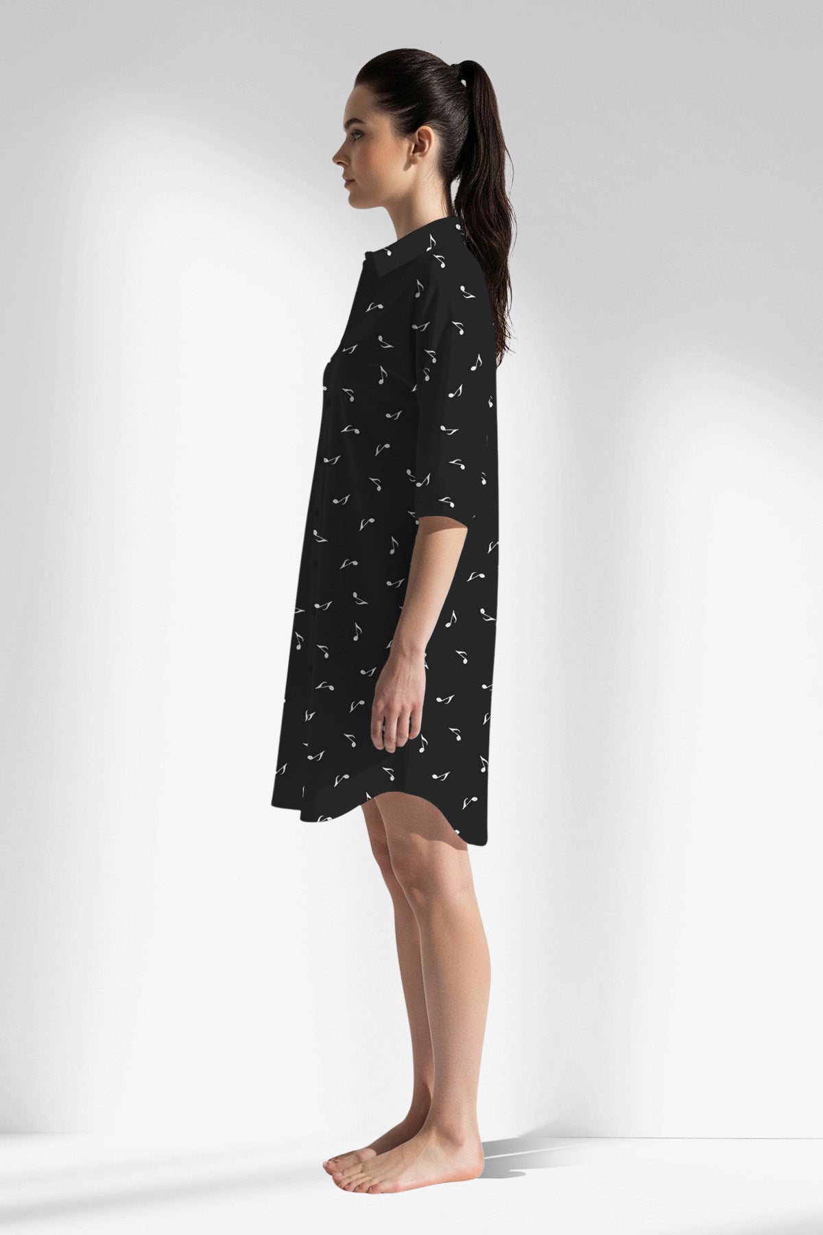 Woman Polyviscon Ritmica Shirt Tunic - ROTASYON - Image 2