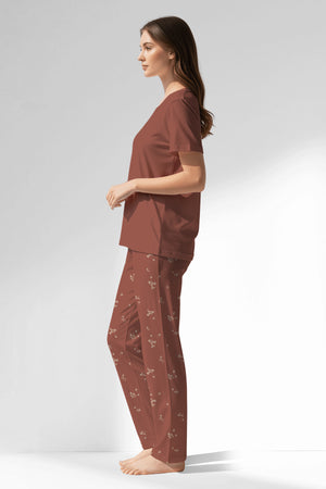 Woman Polyviscon Rosinia Pyjama Set - METRAJ ZEMIN - Image 2