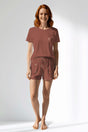Woman Polyviscon Rosinia Short Set - METRAJ ZEMIN - Image 1