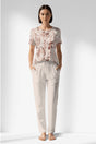 Woman Polyviscon Selvine Pocket Detail Pyjama Set - ROTASYON - Image 1