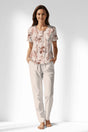 Woman Polyviscon Selvine Buttoned Collar Pyjama Set - ROTASYON - Image 1