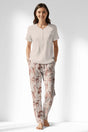 Woman Polyviscon Selvine Drop Collar Pyjama Set - METRAJ ZEMIN - Image 1