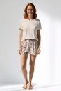 Woman Polyviscon Selvine Short Set - METRAJ ZEMIN - Image 1
