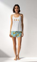 Woman Supreme Nera Thin Strap Short Set - B-KAR MELANJ - Image 1