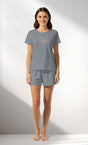 Woman Supreme Polka Short Set - A-ROTASYON (GRI ZEMIN) - Image 1
