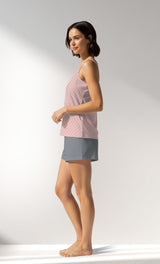 Woman Supreme Thin Strap Polka Short Set - B-ROTASYON (PEMBE ZEMIN) - Image 2