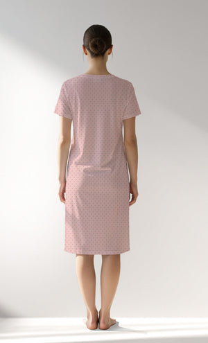 Woman Supreme Polka Pregnant Tunic - B-ROTASYON (PEMBE ZEMIN) - Image 3
