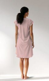 Woman Supreme V Neck Polka Tunic - B-ROTASYON (PEMBE ZEMIN) - Image 3