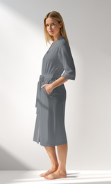 Woman Supreme Polka Dressing Gown - A-ROTASYON (GRI ZEMIN) - Image 2
