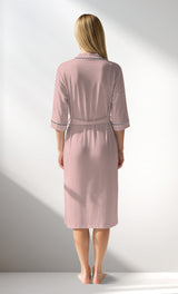 Woman Supreme Polka Dressing Gown - B-ROTASYON (PEMBE ZEMIN) - Image 3