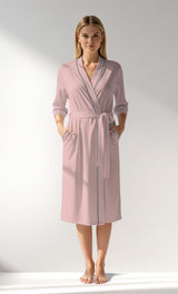 Woman Supreme Polka Dressing Gown - B-ROTASYON (PEMBE ZEMIN) - Image 1
