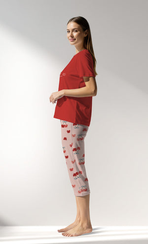 Woman Supreme Cherrybear Capri Set - B-18-1555 - Image 2
