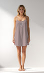 Woman Supreme Plaidwing Thin Strap Tunic - A-KOYU KREM - Image 1