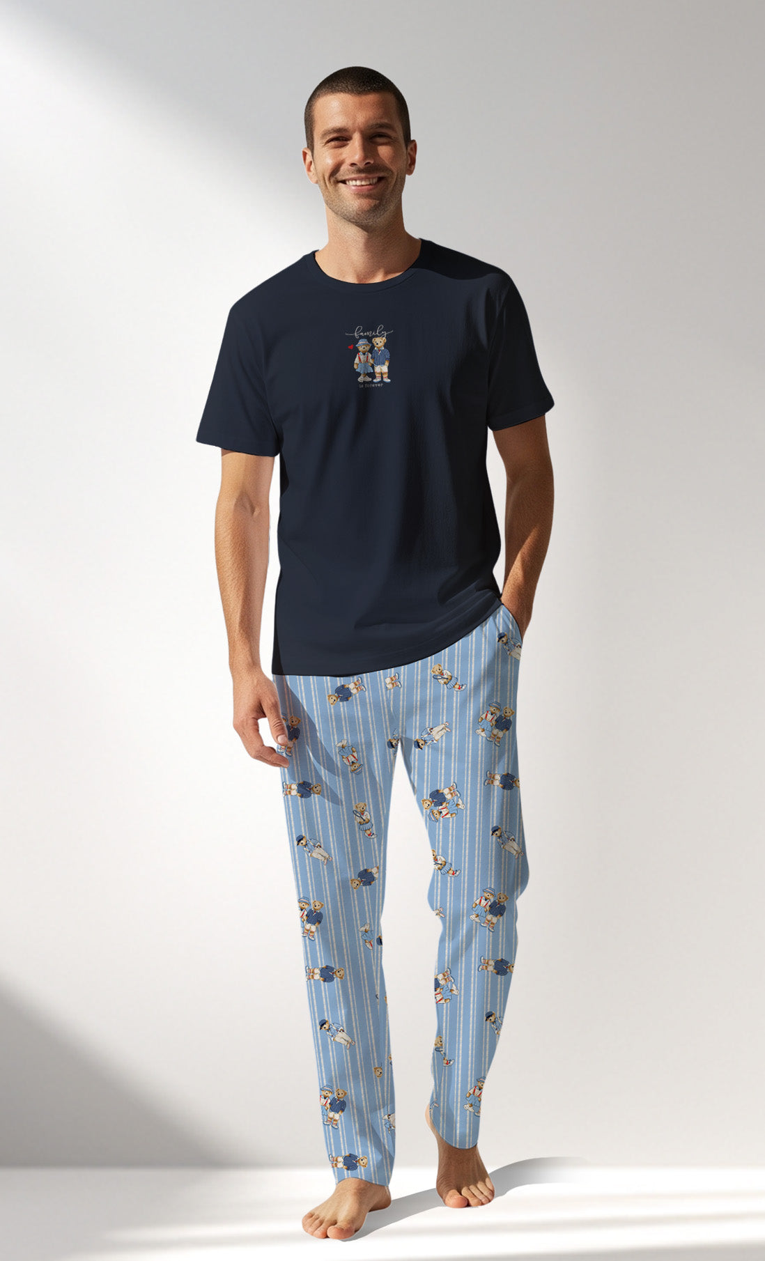 Man Supreme Bearly Pyjama Set - A-19-3923 - Image 1