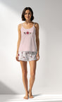Woman Supreme CoffeTime Thin Strap Short Set - PEMBE - Image 1