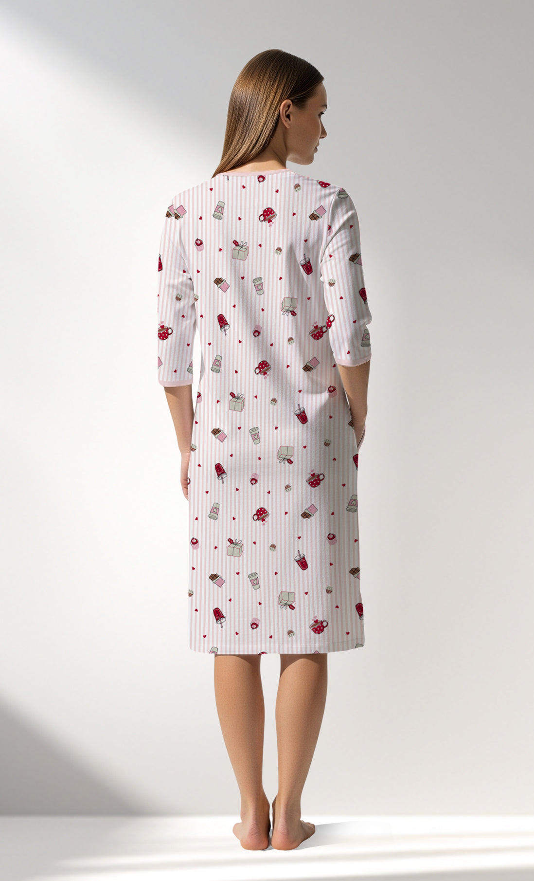 Woman Supreme CoffeTime Home Dress - ROTASYON - Image 3