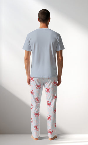 Man Supreme Crablove O Neck Pyjama Set - 13-4103 - Image 3