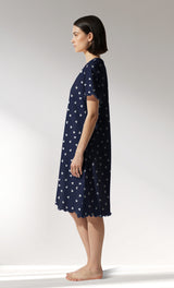 Woman Supreme HeartBeat Short Sleeve Tunic - A-ROTASYON (LACIVERT ZEMIN) - Image 2