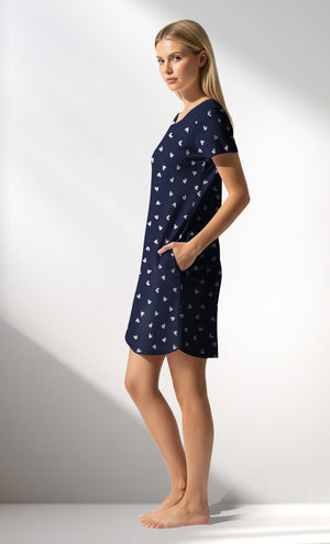 Woman Supreme HeartBeat Pocket Detail Tunic - A-ROTASYON (LACIVERT ZEMIN) - Image 2