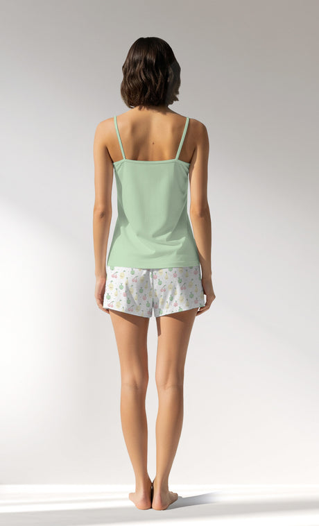 Woman Supreme JuicyMood Thin Strap Short Set - B-A.YESIL - Image 3